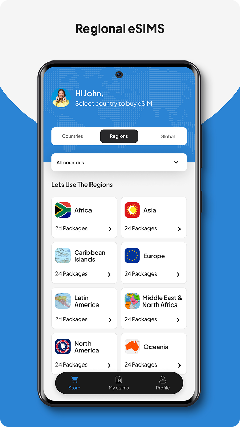 Regional eSIMs